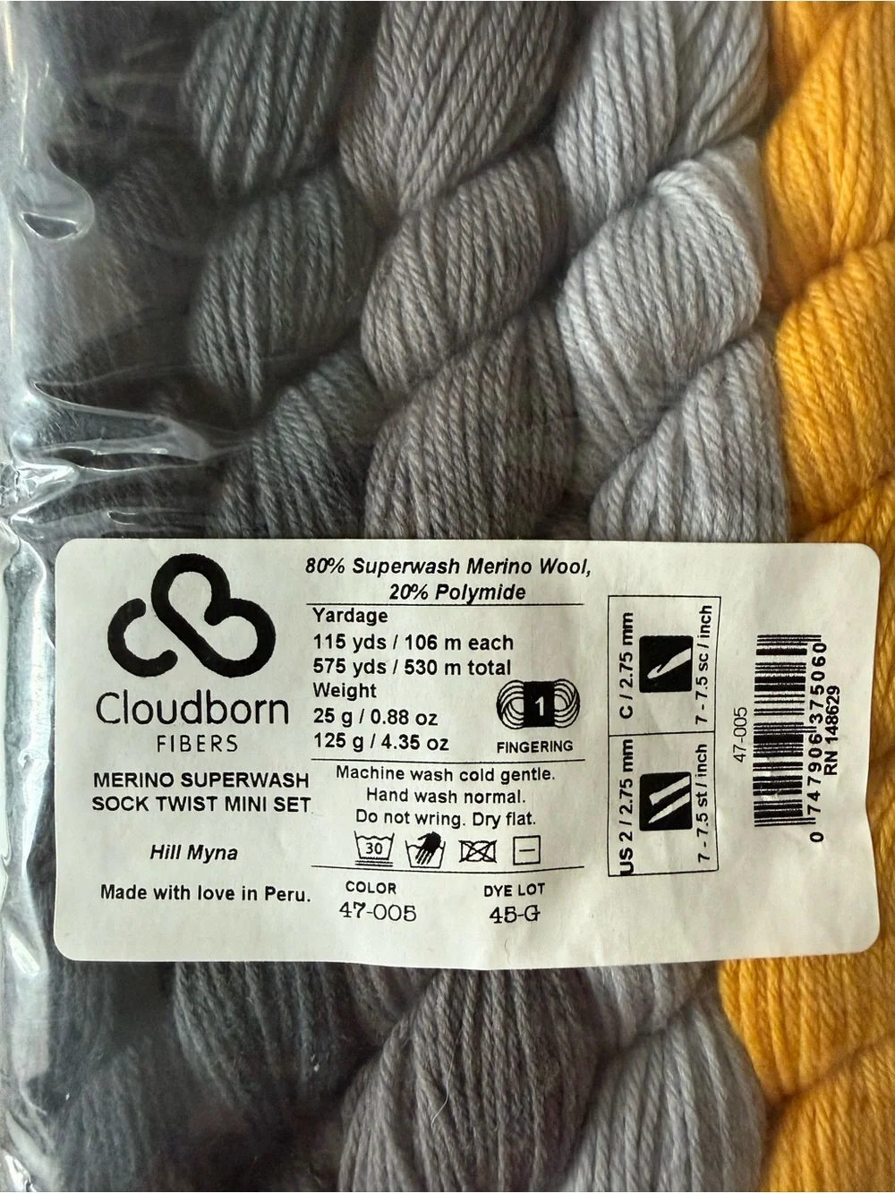 Cloudborn Fibers merino blend